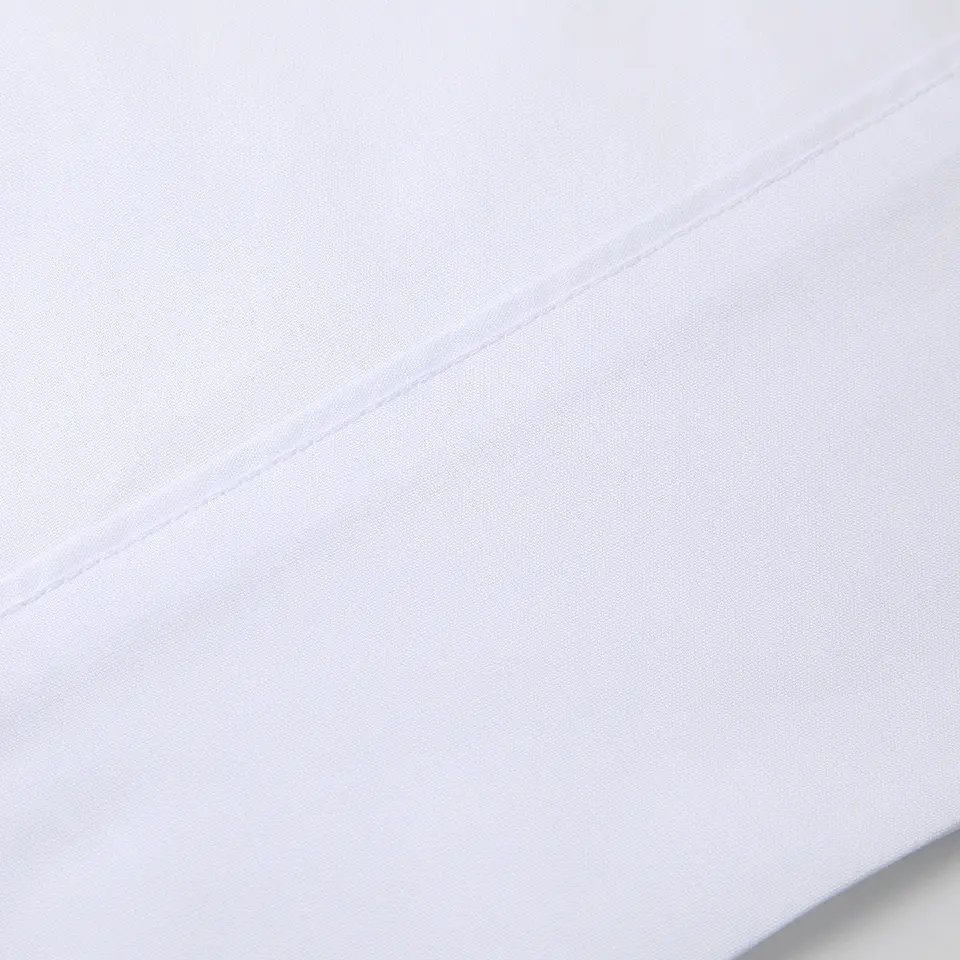 Sábanas 150 Hilos  Algodón Peruano  Percale Liso Blanco 2 Plazas 6