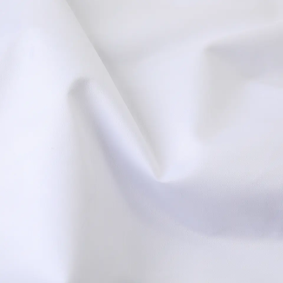 Sábanas King 600 Hilos Algodón Pima Peruano Sateen Liso Blanco 6