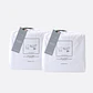 2 Sábanas 300 Hilos Algodón Pima Peruano Percale Liso Blanco 2 Pl - Miniatura 1
