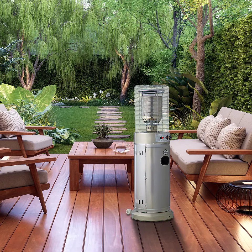 Estufa a Gas Exterior Terraza CILDRO LW Inox 1,35 metros Terraza Patio Jardín 6