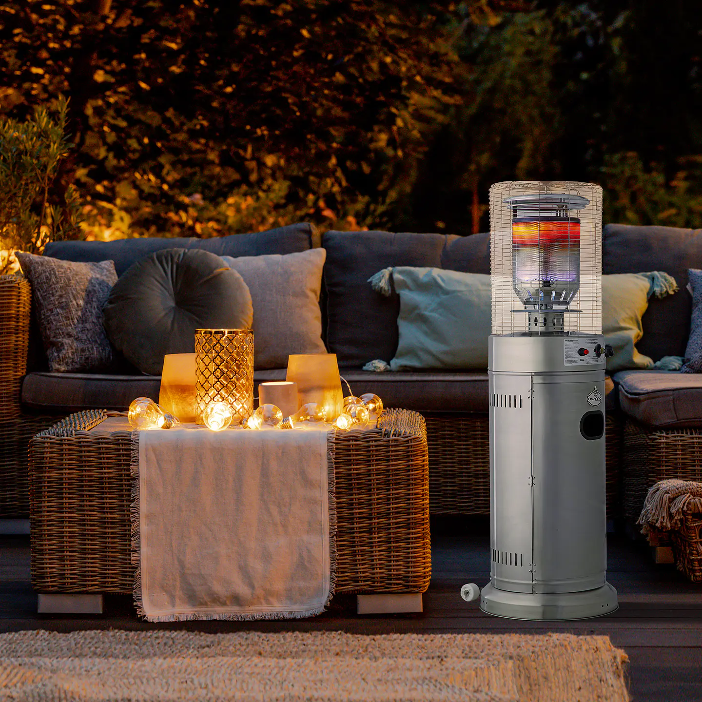 Estufa a Gas Exterior Terraza CILDRO LW Inox 1,35 metros Terraza Patio Jardín 7
