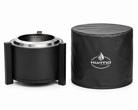 Fogon Brasero Sin Humo 65cm PATAGON Black + Funda Terraza Patio Jardín