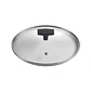 Tapa Vidrio Templado Borde Acero Inox c/Agujero de Vapor 28cm - Miniatura 1