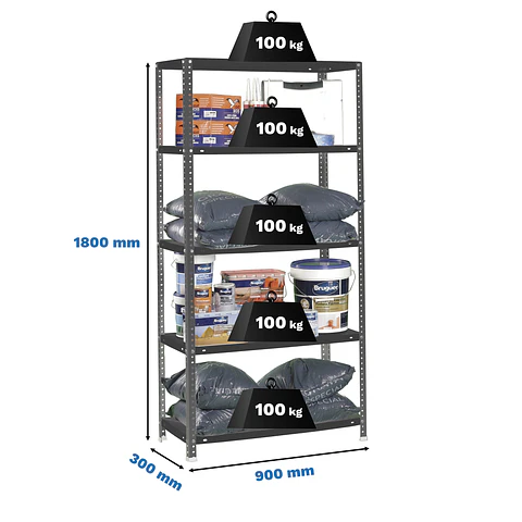 Estanteria Metalica Comfort 5/300 Antracita