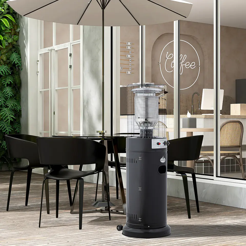 Estufa a Gas Exterior Terraza CILDRO LW Negra 1,35 metros Terraza Patio Jardín 8