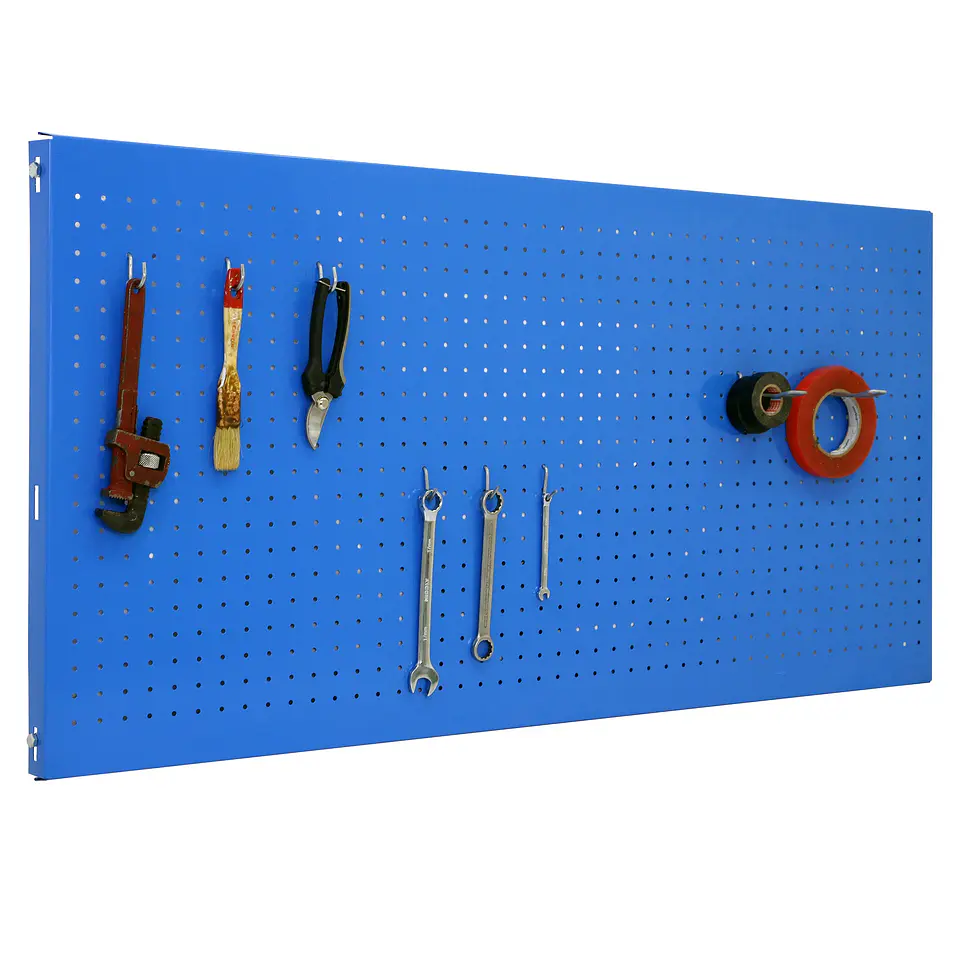 Panel Perforado PanelClik 900x600 Azul  + 8 Ganchos 4