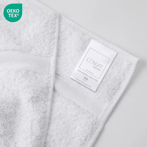 Toalla de Mano 550 grs/mt2 100% Algodón Essentials Blanca