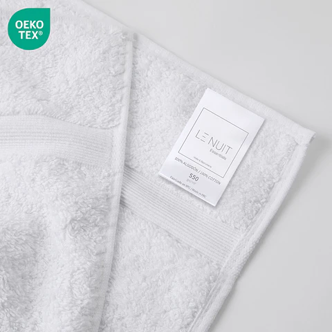 Toalla de Cara 550 grs/mt2 100% Algodón Essentials Blanca