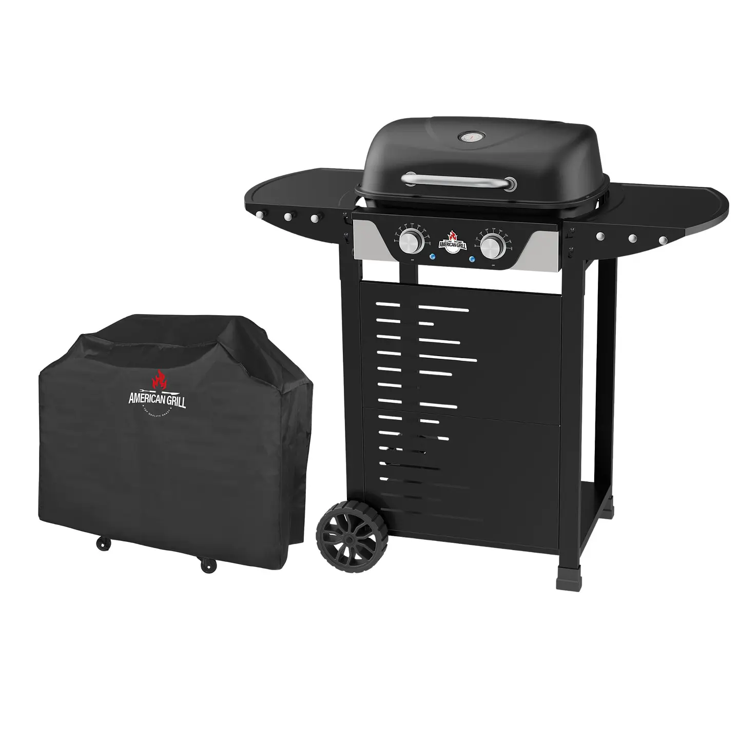 Set Parrilla Electrica 2 Quemadores Manhattan Black + Funda XS 1