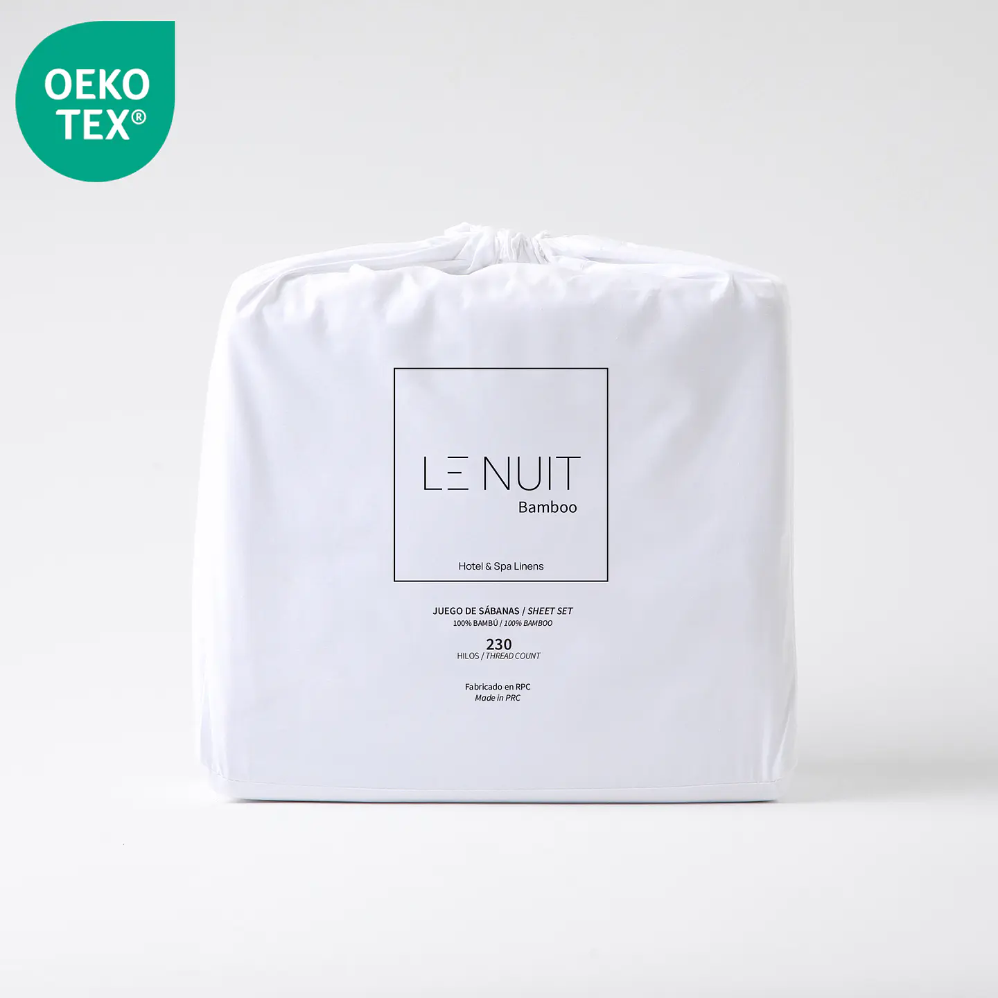 Sábanas King 100% Bambú 230 Hilos Essentials Liso Blanco 4
