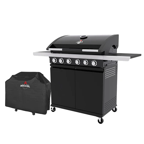 Set Parrilla a Gas 6 Quemadores Texas Black + Funda XL