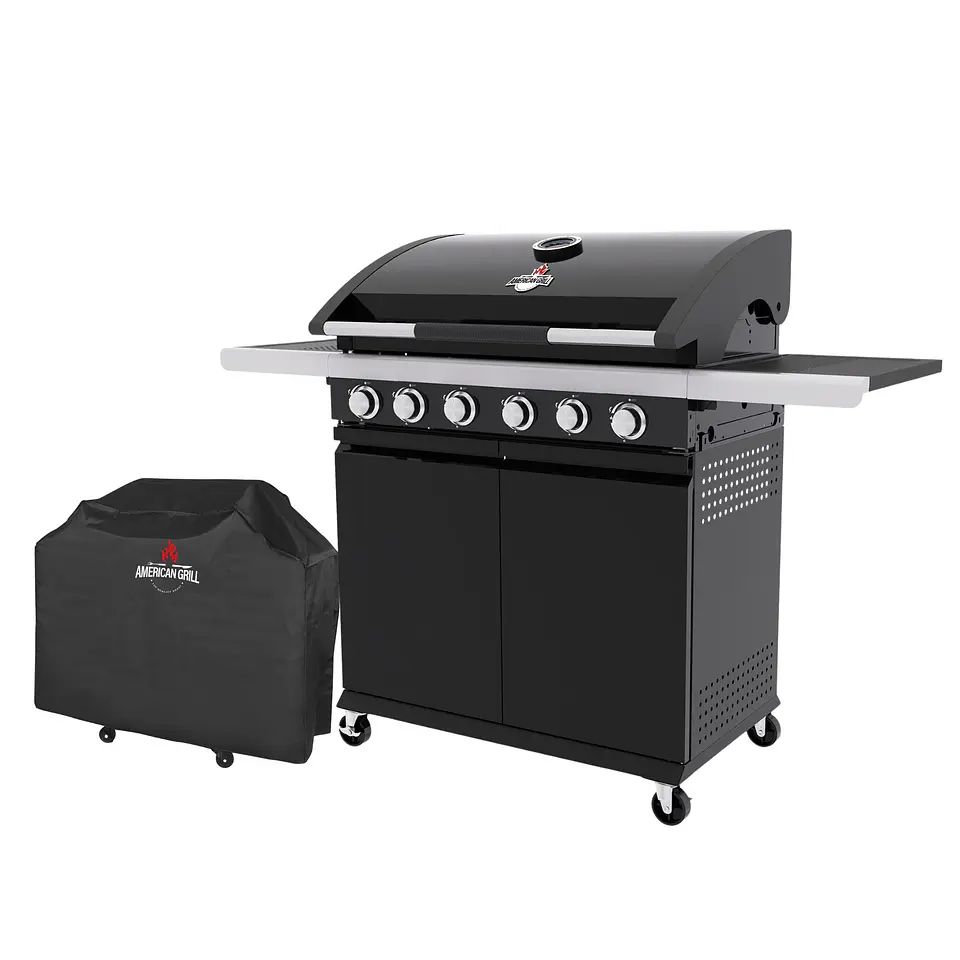 Set Parrilla a Gas 6 Quemadores Texas Black + Funda XL 1