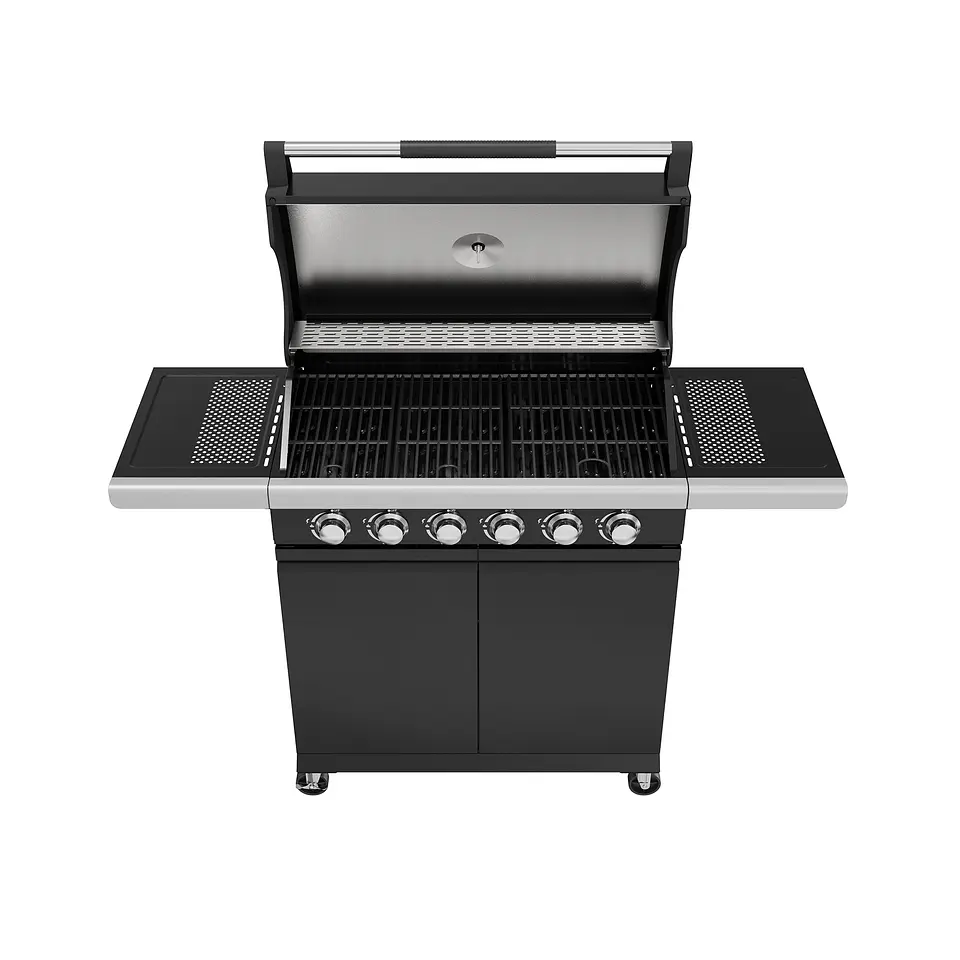 Set Parrilla a Gas 6 Quemadores Texas Black + Funda XL 3