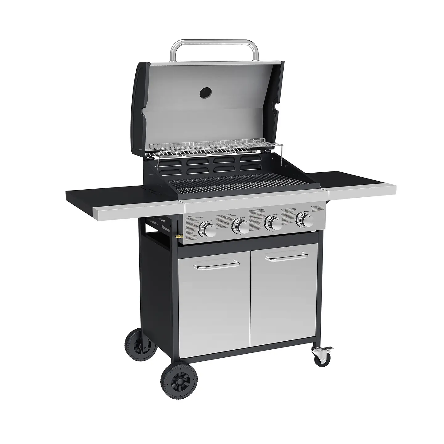Set Parrilla a Gas 4 Quemadores Oregon Inox + Funda M 5