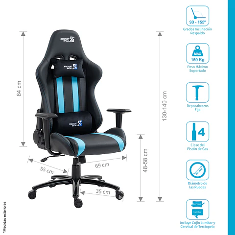 Pack Silla Gamer Furious + Pad Grande Themis