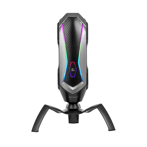 Microfono Gamer Profesional RGB Agni  Black Gray