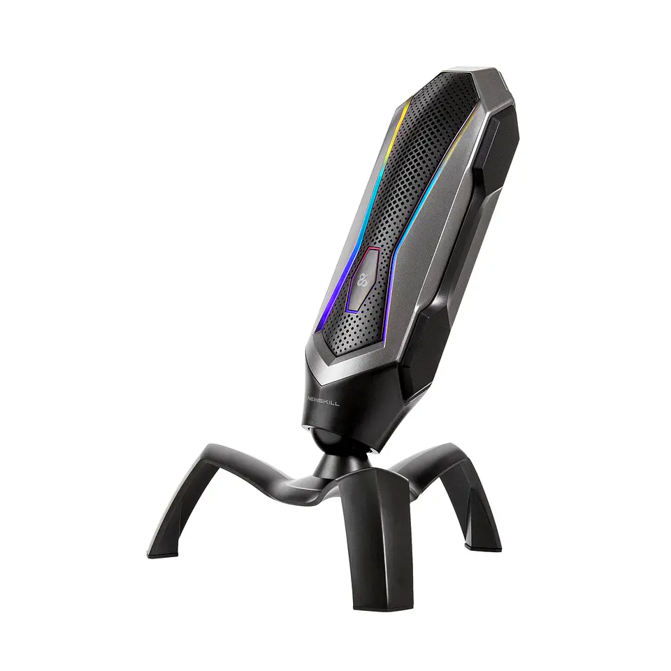 Microfono Gamer Profesional RGB Agni  Black Gray 3