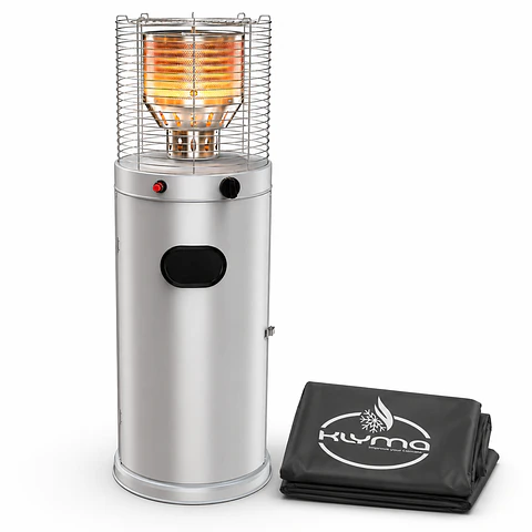 Estufa a Gas Exterior CILDRO ELW Grey 106 + Funda Terraza Patio Jardín