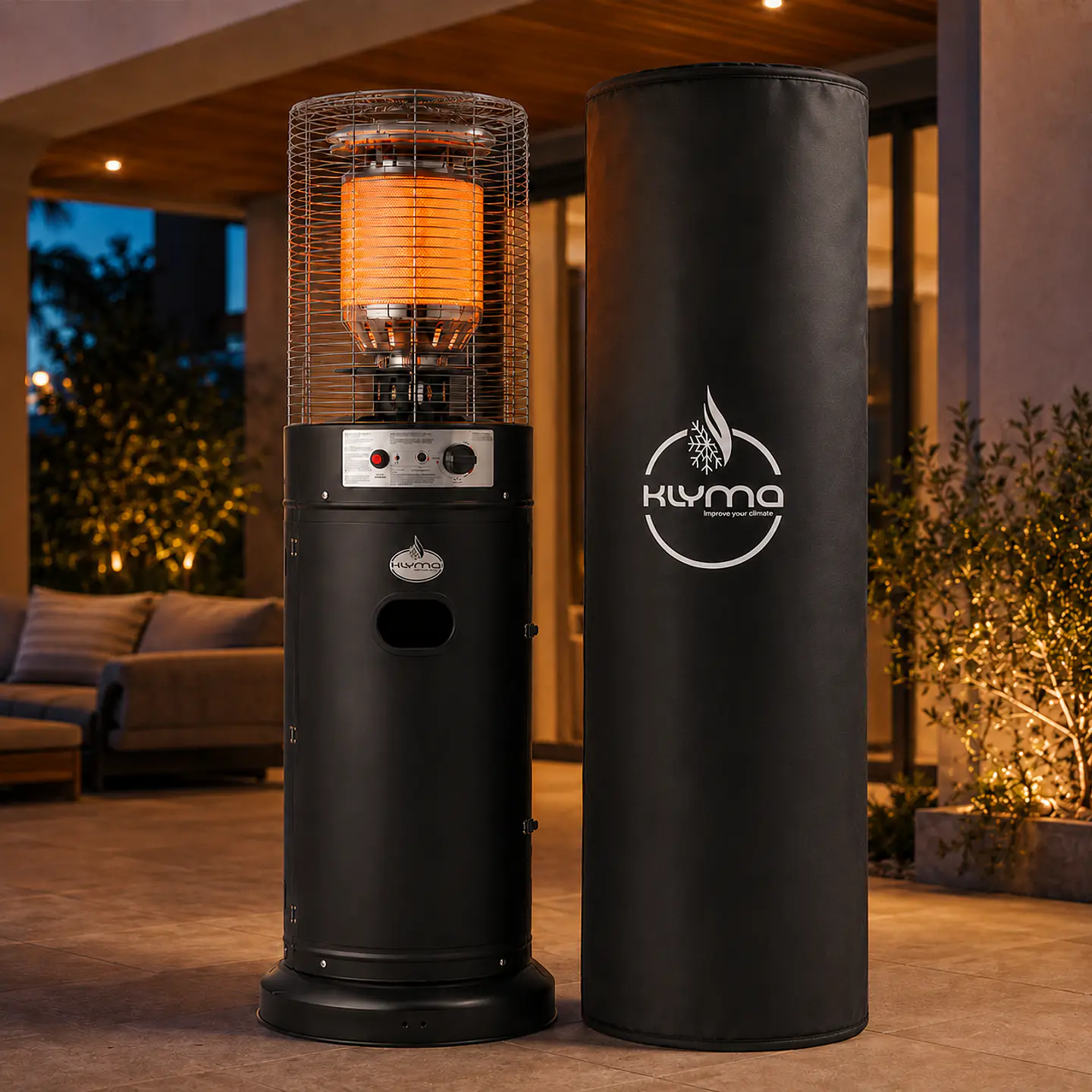 Estufa a Gas Exterior CILDRO LW  1.35 Black + Funda Terraza Patio Jardín 5