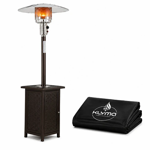 Estufa a Gas Exterior SETAX Rattan + Funda Terraza Patio Jardín