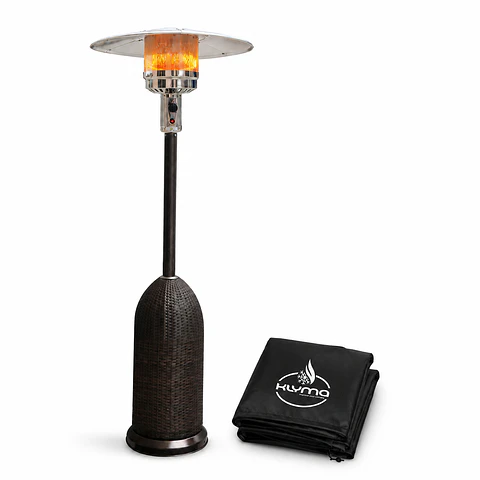 Estufa a Gas Exterior SETAX Rattan BLT + Funda Terraza Patio Jardín