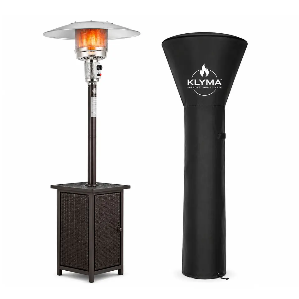 Estufa a Gas Exterior SETAX Rattan + Funda Terraza Patio Jardín 3
