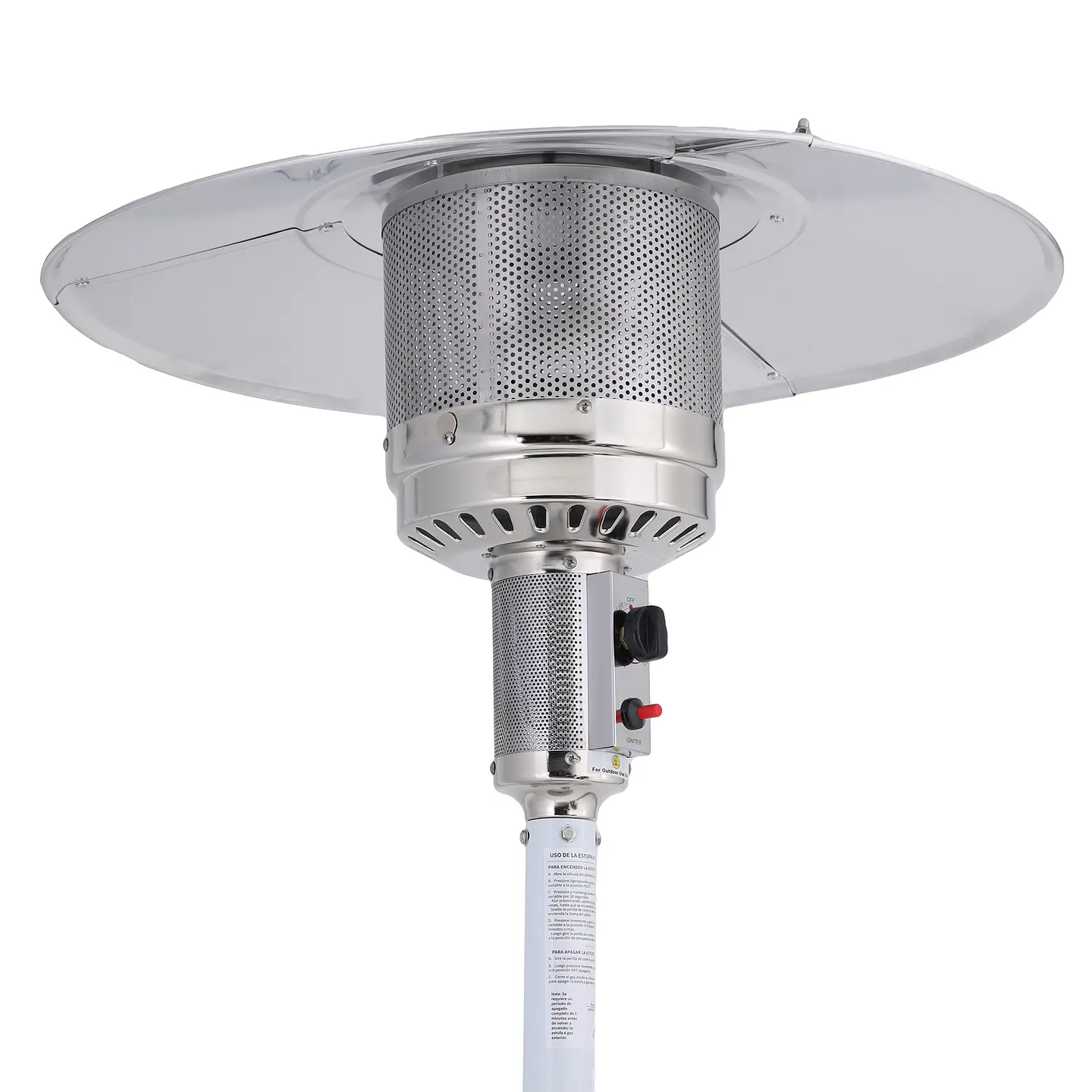 Estufa a Gas Exterior SETAX White + Funda Terraza Patio Jardín 6