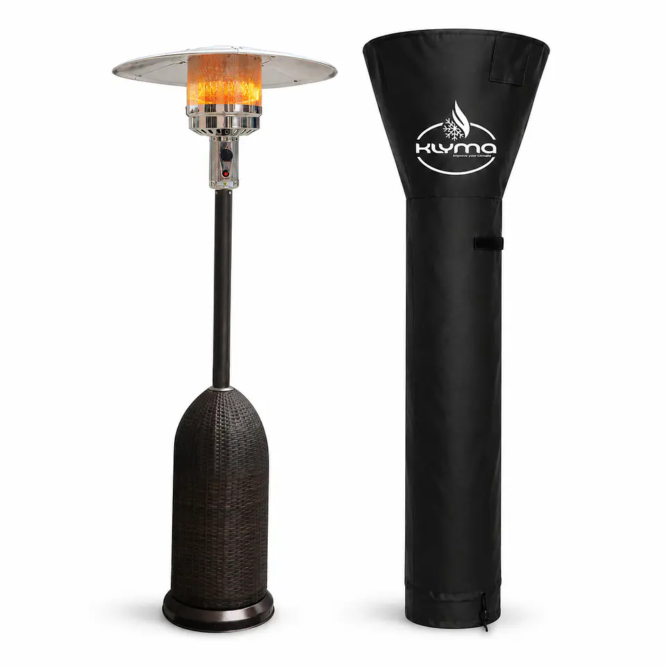 Estufa a Gas Exterior SETAX Rattan BLT + Funda Terraza Patio Jardín 3