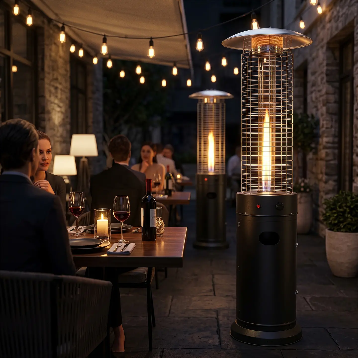 Estufa a Gas Exterior TUB  Black + Funda Terraza Patio Jardín 8