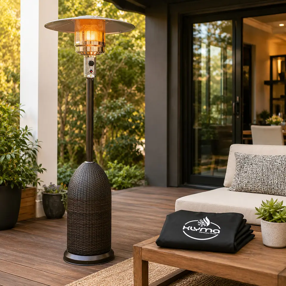 Estufa a Gas Exterior SETAX Rattan BLT + Funda Terraza Patio Jardín 5