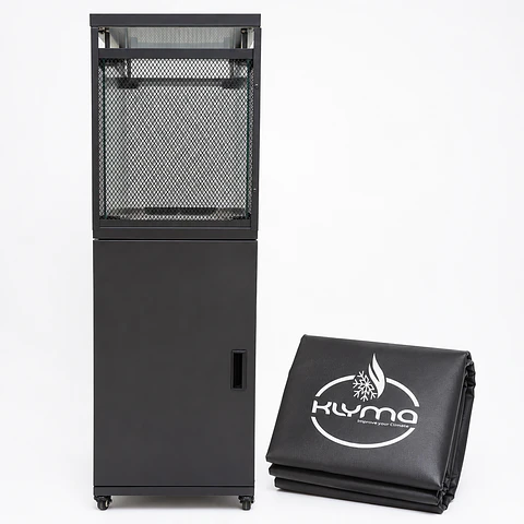 Estufa a Gas Exterior VULKAN Black + Funda Terraza Patio Jardín