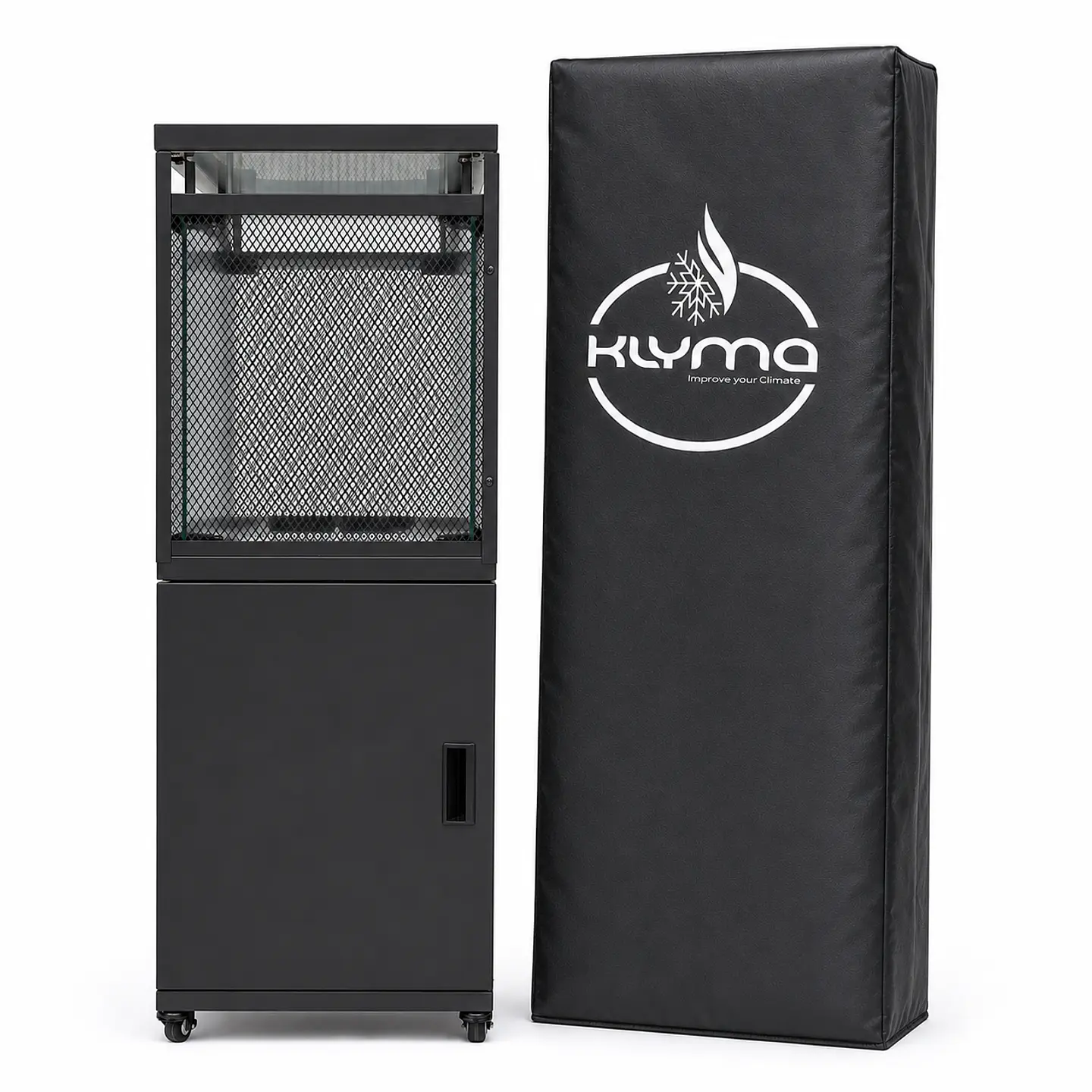 Estufa a Gas Exterior VULKAN Black + Funda Terraza Patio Jardín 3