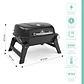 Parrilla Exterior - Interior Electrica E1B Aspen Black con Carro  - Miniatura 2