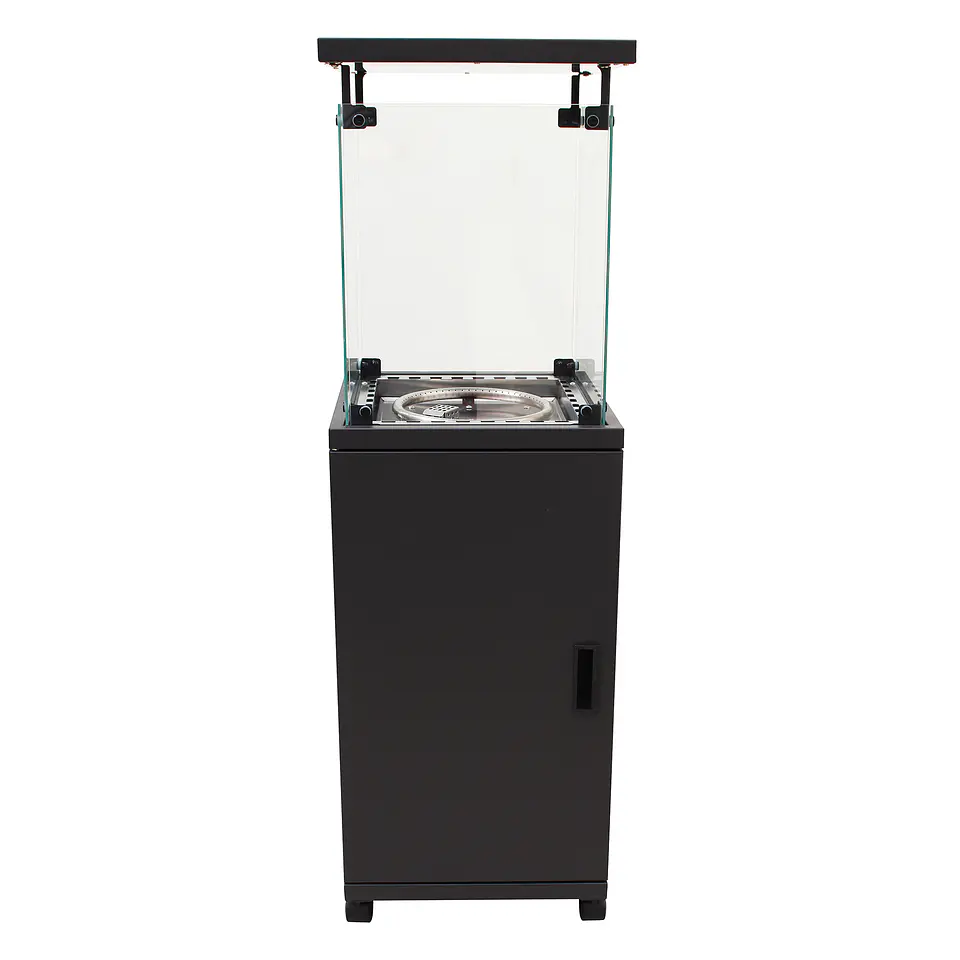 Estufa a Gas Exterior VULKAN Black + Funda Terraza Patio Jardín 5