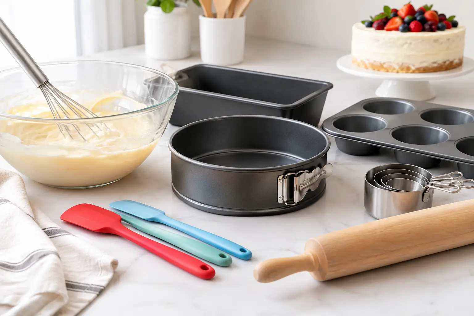 7 utensilios para hornear pasteles en casa