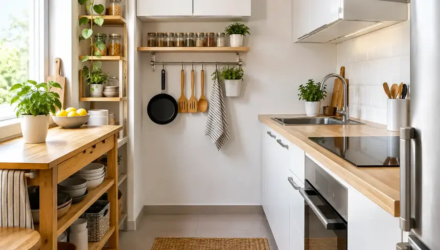 Cómo organizar cocina pequeña y ganar espacio