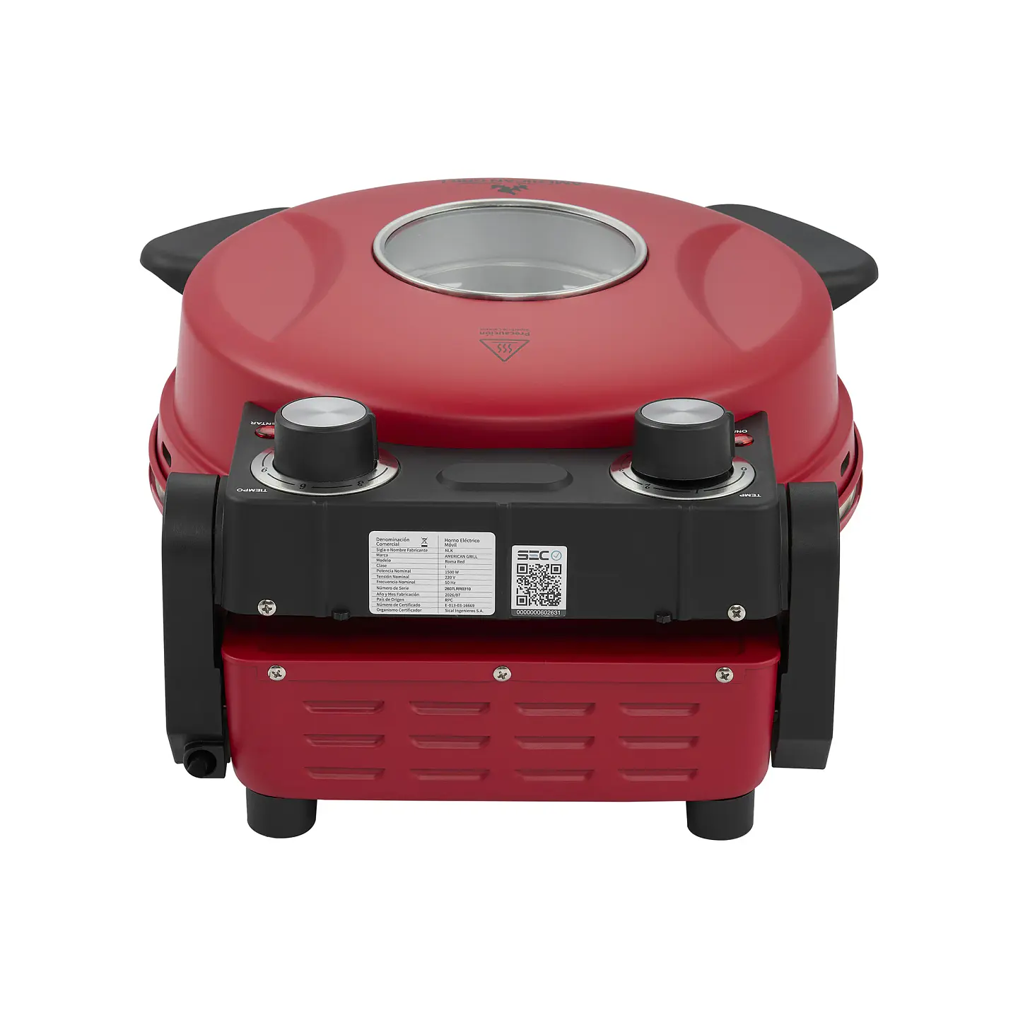 Horno para Pizza Eléctrico American Grill Roma Red 1500 W 5