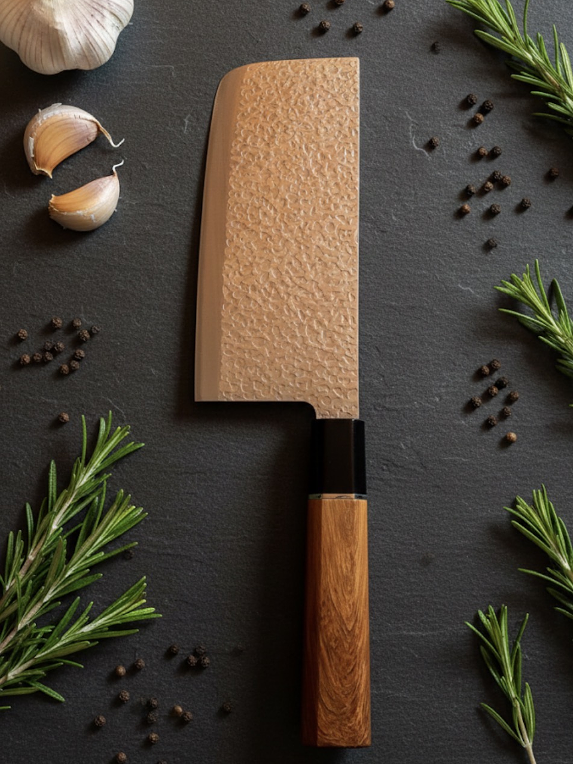 Set de 3 cuchillos estilo Japonés Mango Madera 4