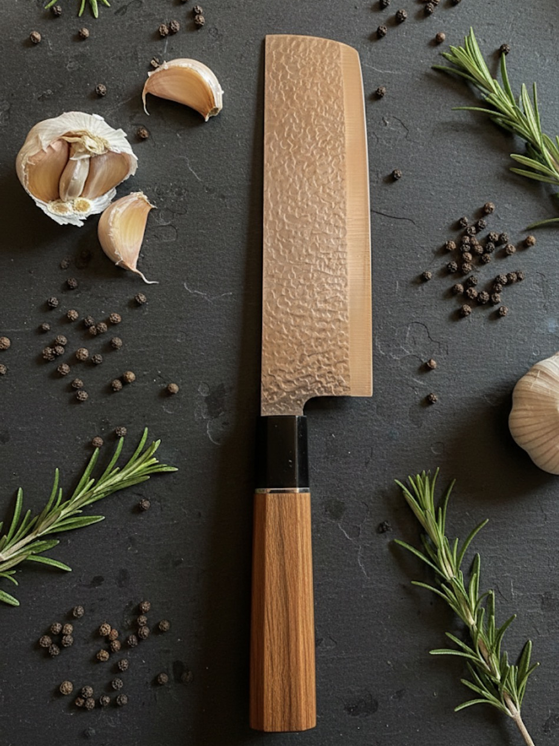 Set de 3 cuchillos estilo Japonés Mango Madera 5