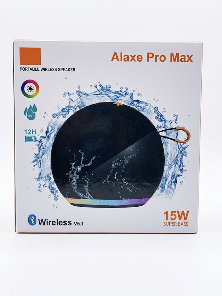 Parlante Bluetooth Alaxe Pro Max 15W - IPX6 Impermeable - 12h Batería 1