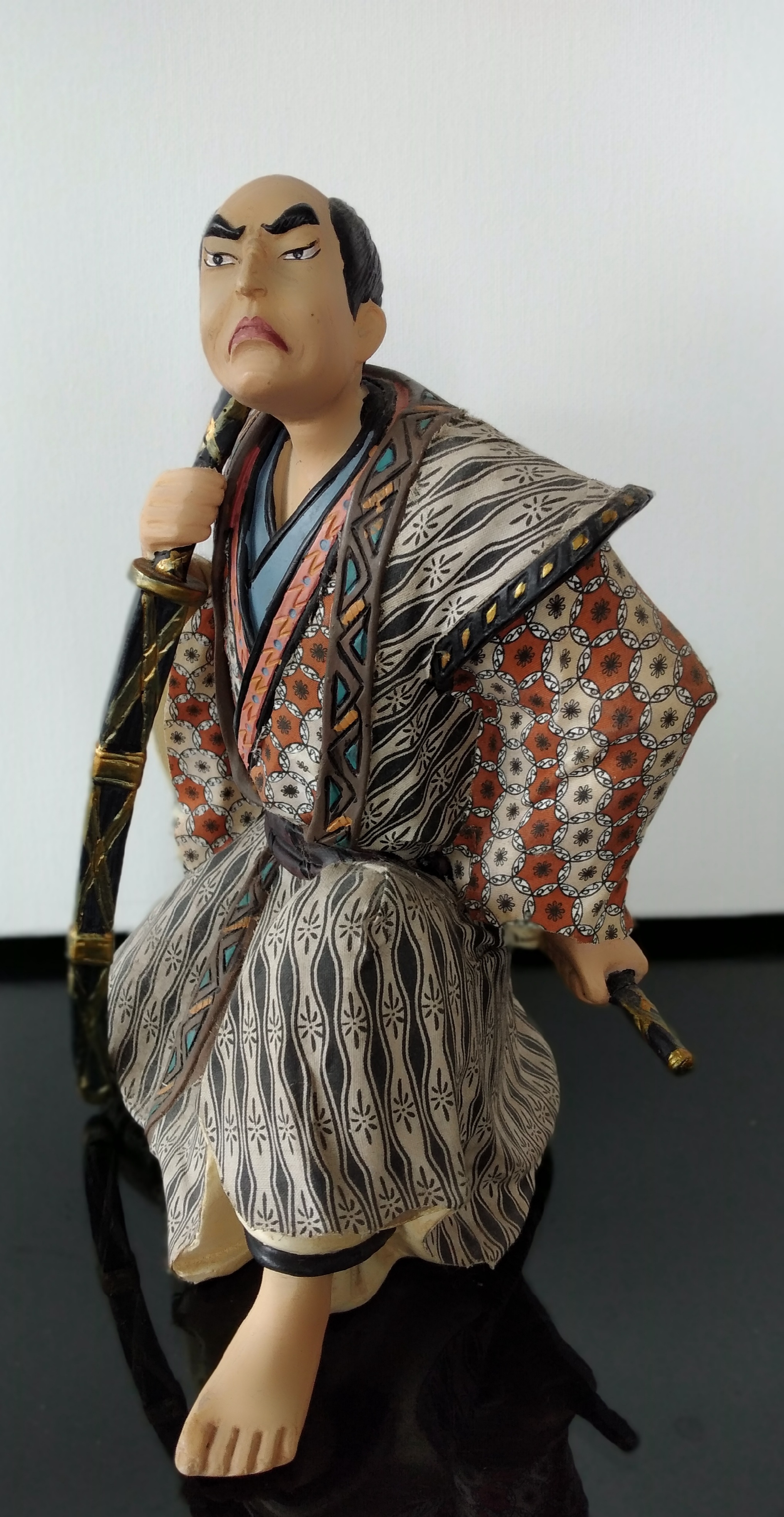 Escultura guerreiro samurai