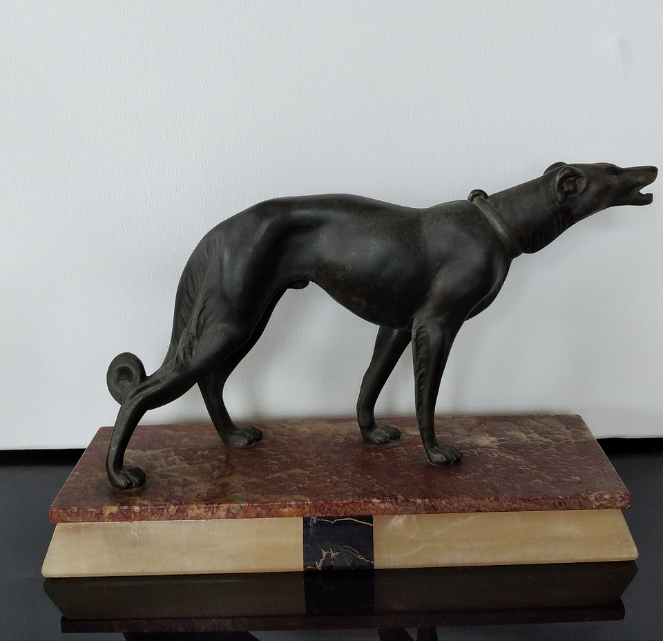 Escultura art déco cão  2