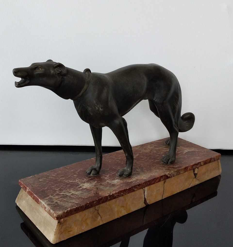 Escultura art déco cão  3