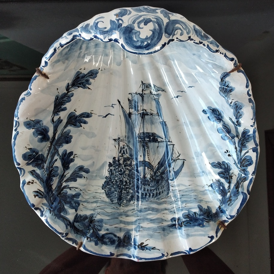 Concha em faiança de Delft 1