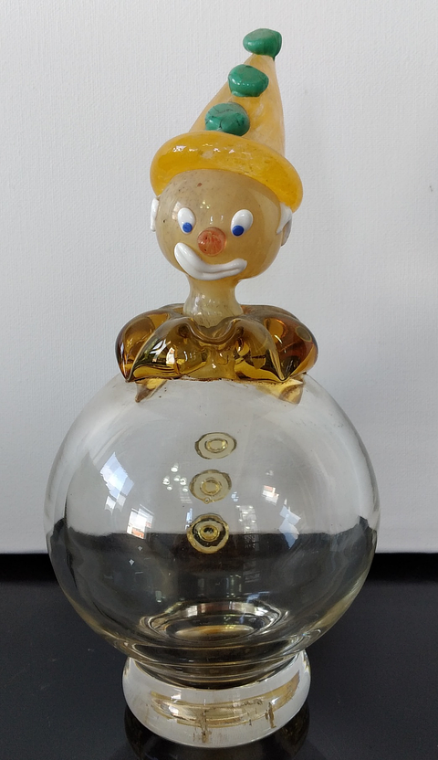 Frasco palhaço de murano