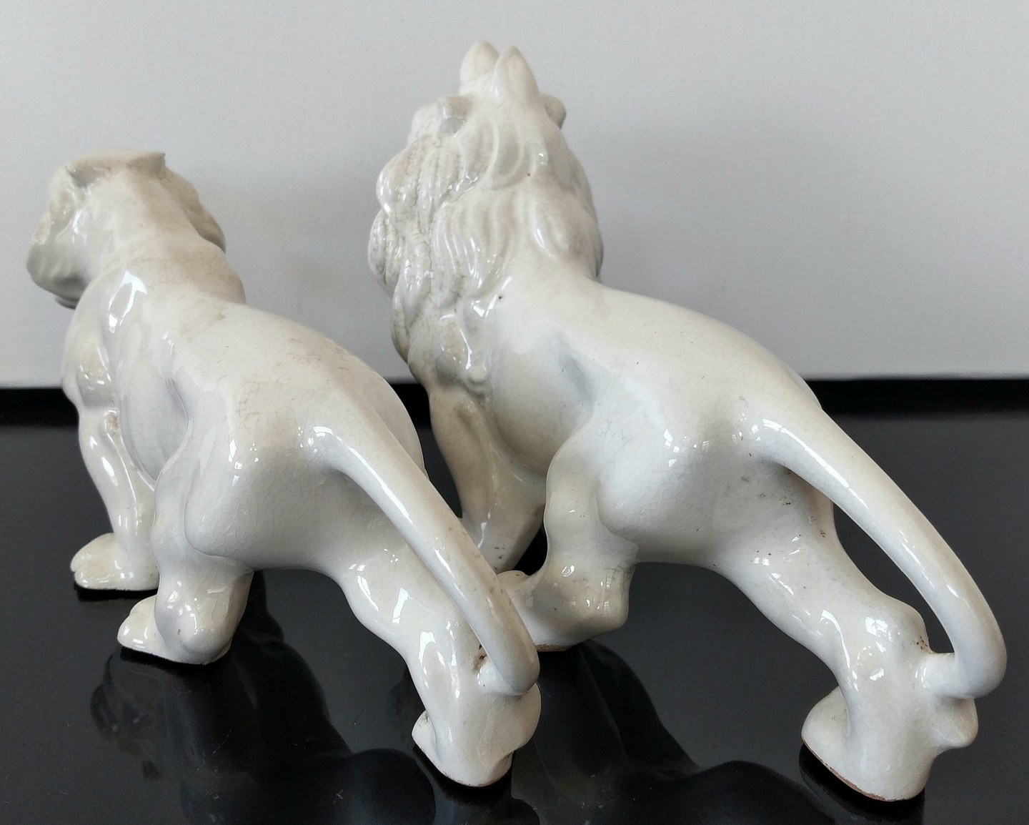 Casal de leões - faiança  7