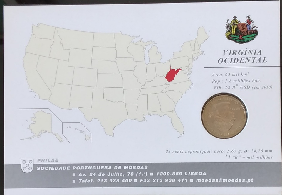 Moedas 25 cents - USA 3