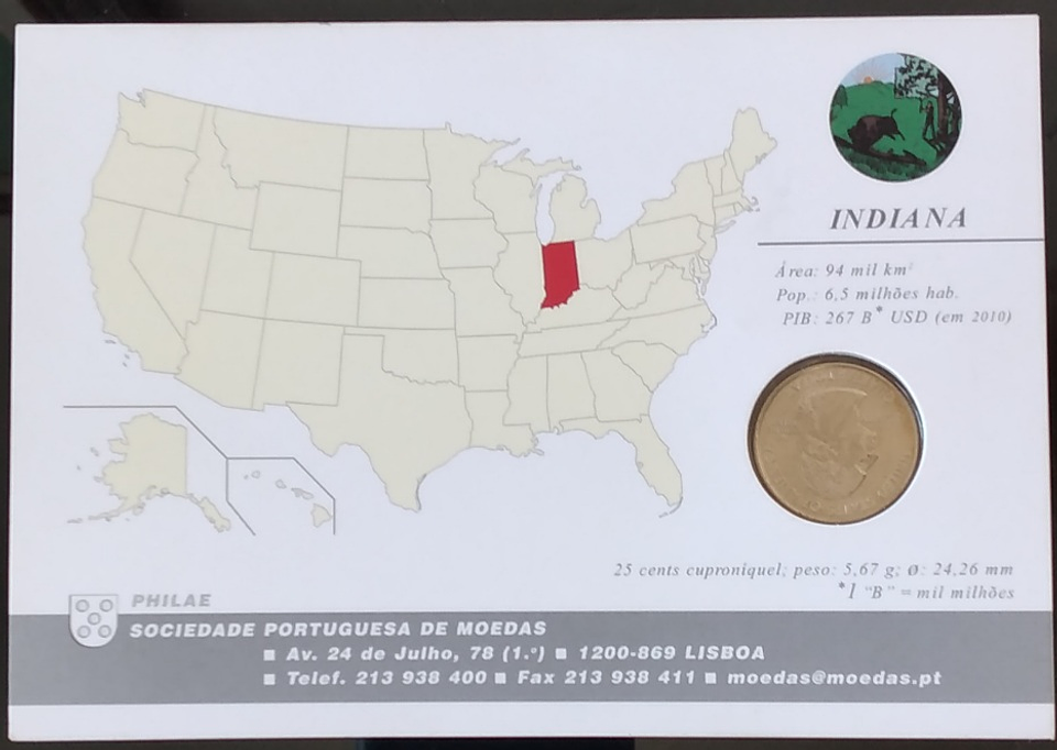 Moedas 25 cents USA 3