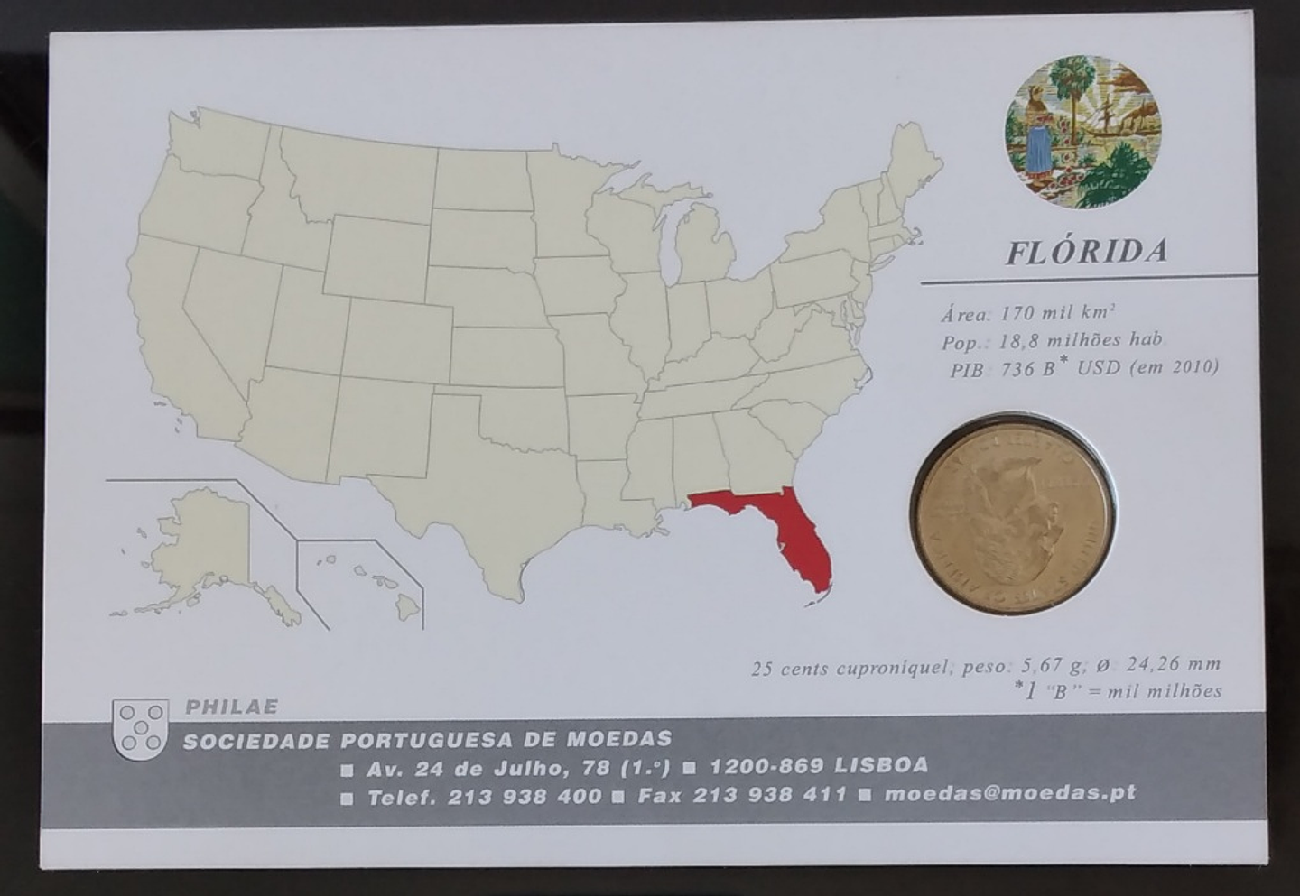 Moedas 25 cents USA 3