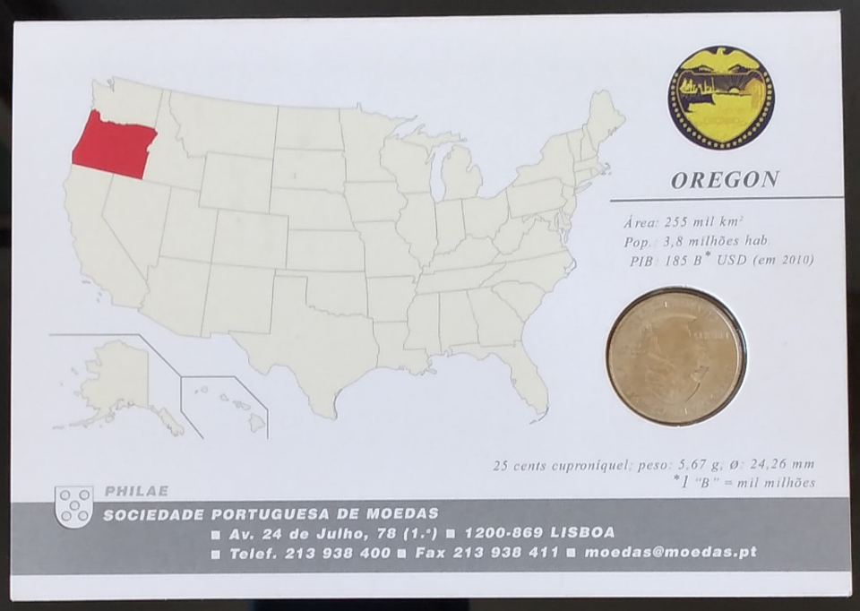 Moedas 25 cents USA 6